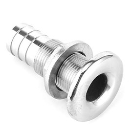 Ladieshow Thru Hull Drain,Yacht Drainage Fittings 3/4" 316 Stainless Steel Boat Water Drainage Fittings Plug