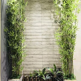 EXCEART 50 Piezas de Hojas Artificiales de Bambú Plantas Verdes Falsas Hojas Verdes Ramas de Bambú Adornos para El Restaurante de La Oficina en Casa  