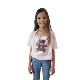 MandMcares Kid's Chemo T-Shirt with Chest Port Access | Dialysis Clothing with Chest Zippers for Catheter Easy Access (Small, Pink)