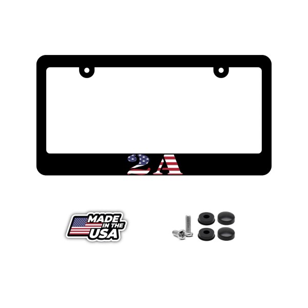 BLVD 2nd Amendment 2A USA American Flag Colors License Plate