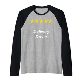 Delivery Driver Five Star Food Dash Grub Grocery Deliveries Raglan Baseball Tee