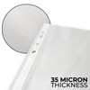 100 x Document Wallets DIN A4 Plastic Cover Transparent Polypropylene