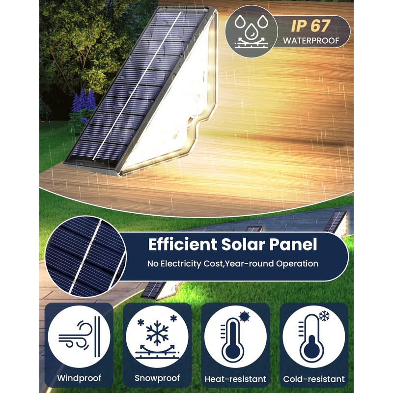 BSTOT Solar Powered Step Lights for Outside Waterproof Led, Deck