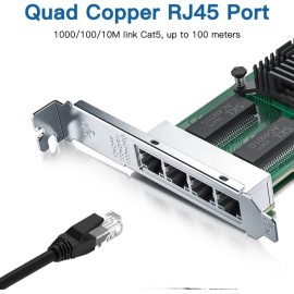 HiFiber H!Fiber Gigabit 4-Port Network Card Intel I350-