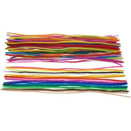 100 Cheniledrähte Pfeifenputzer 50cm bunt Biegeplüsch VBS Großhandelspackung