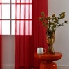 SpaceDresser - Cortinas transparentes de 4 paneles rojas de 208