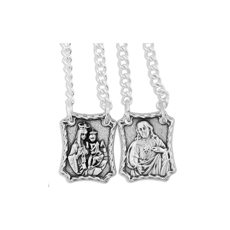 Venerare Our Lady of Mount Carmel Metal Scapular (No Enamel)