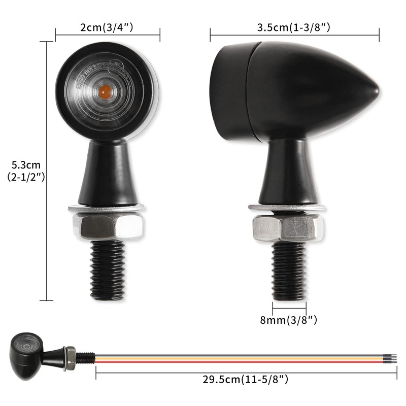 DREAMIZER Indicator Motorcycle E Approved Universal LED Indicator Mini 12