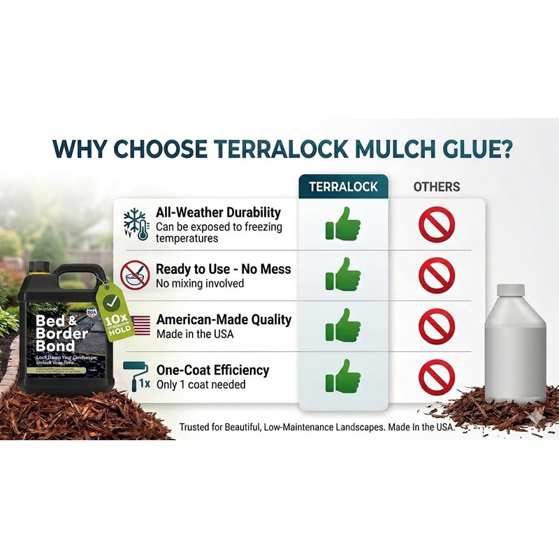 TerraLock Bed & Border Bond Mulch Glue Adhesive for Landscaping,