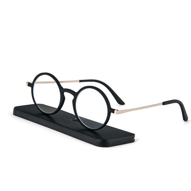 KoKoBin Ultradünne ultraleicht Anti-Blaulicht Lesebrille mit Etui Tragbare Anti-Glare-Brille (Schwarz,