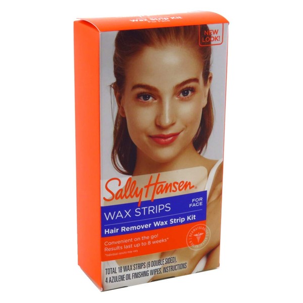Sally Hansen Hair Remover Wax Strip Kit For Face (2 Pack)