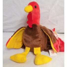 Ty Beanie Baby GOBBLES the turkey 1996 new w/mint tag, stuffed animal.
