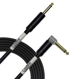 Castline Gold 1/4" TS to 1/4" TS Right Angle Speaker Cable Mogami 3082 (25 Ft)