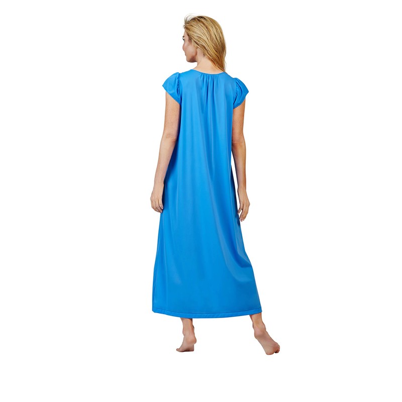 Shadowline Rosebud - Camisón Largo para Mujer, Zafiro, 2X