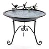 Napco Table Bird Rustic Silver Tone 14 inch Galvanized Metal