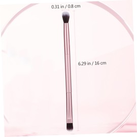 TOVINANNA Double Ended Makeup Brush Dual Function Eyebrow Eyeshadow Tool Dark Matted Golden for Portable Cosmetic Application for Daily and Professional Use