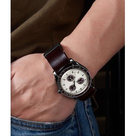 BINLUN Leather Watch Strap One Piece Oiled Leather Strap 18 mm 19 mm 20 mm 21 mm 22 mm 24 mm Replacement Watch Straps for Men and Women with Silver/Black Buckle, 20 mm, Leather, No gemstone