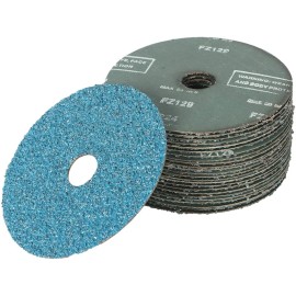 USA Local Stock-25Pcs 5 Inch Blue Zirconia Resin Fiber Disc 125mm Grinding and Sanding Discs 16/24/36/60/80/120 Gritsize: 5''X7/8'', material: Aluminum Oxide, grit: 25PCS-60#