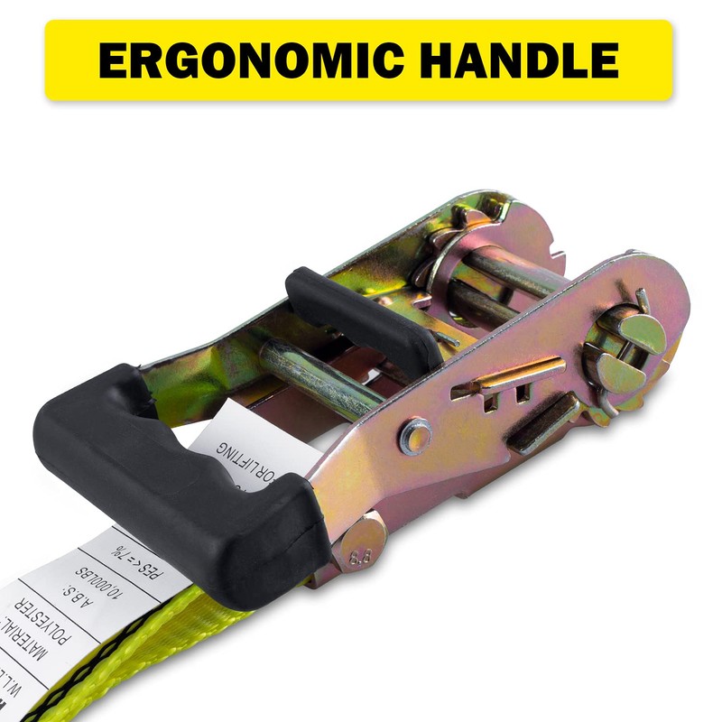 Autofonder 4pcs 1-1/2 x 15 ft Heavy Duty Ratchet Cargo
