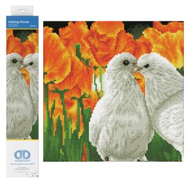 Diamond Dotz Kissing Doves Nature Diamond Painting Kits for Adults - Diamond Art Kits a Relaxing Creative Craft Kit with Dotz Gems 12x12