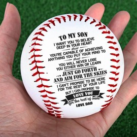 GUAGLL Baseball to My Son,Gifts for Adult Son,Father, Mother and Son Gifts for Teen Boys