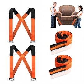 TOPTHEROAD Correas Móviles, Correas de Elevación para Levantador de Muebles, Eslingas de Carga de Mover Muebles de Hombro para 2 Personas, Lifting Straps Carga 900 Libras