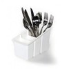 Delfinware 2500 W Plastic Cutlery Basket, White, 19 x 10.5