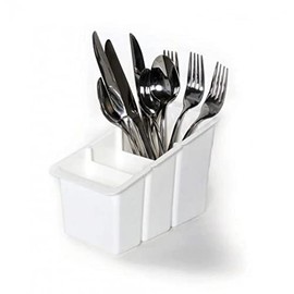 Delfinware 2500 W Plastic Cutlery Basket, White, 19 x 10.5 x 13 cm