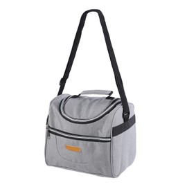 Kids Lunch Bag Insulated Lunch Bag Zippered Pockets Thermal Meal Bag for Girls Boys Adult Men Women Office School Grey