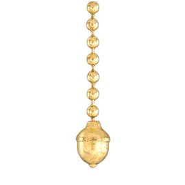 B&P Lamp® Antique Style Acorn Pull Chain, Unfinised Brass