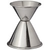 Tablecraft Stainless Steel Jigger, 1 oz and 2 oz, Metallic