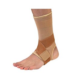 Rekordsan Elasticated Double Strength Beige Ankle Brace Size 4 - 1 Piece