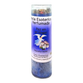 Peaceful Home-Palm Wax Spiritual Intention Spell Candle-[Blue] | Vela CASA ESOTERICA PERFUMADA- (PAZ EN EL HOGAR)