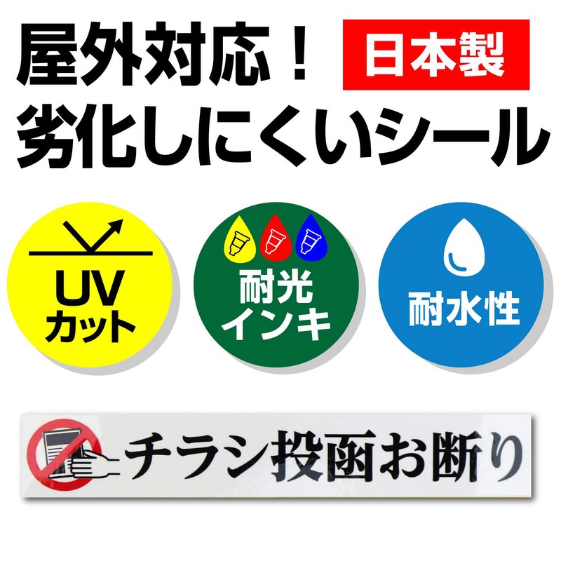 Leaflet Posting Decline Sticker 4.7 x 0.8 inches (120 x
