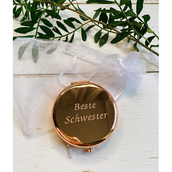 Great Stuff Pocket Mirror Rose Gold Best Sister Gift Idea Christmas Birthday Wedding Thank You Rose Gold