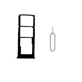 ruichuang OEM Dual SIM Card Tray SD Card Holder Slot Adapter Replacement for TCL 40 X T609M Black