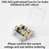 100A AGU Gold Plated Glass Fuse 100 Amp Car Audio