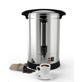 Coffee Urn 100 Cup, Stainless Steel Commercial Coffee Maker 14 L/3.7 gal Electric Hot Beverage Dispenser Large Hot Water Dispenser Coffee Dispenser Hot Water Urn For Business, Catering, Party