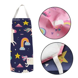 kuou 2 Pcs Kids Cooking Aprons, Adjustable Child Chef Aprons, Linen Unicorn Horse Aprons for Boys Girl's Kitchen Cooking Baking Painting Wear(Pink+Blue)