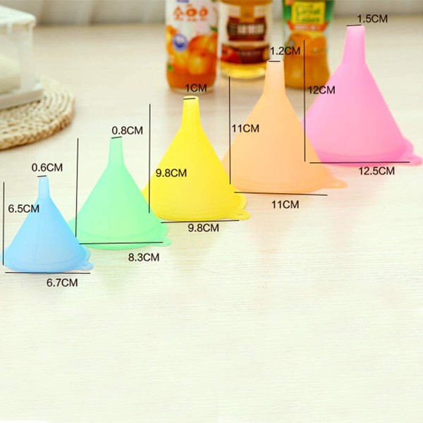 ASPIRE UK® Funnel Kitchen Rainbow Colours Funnel Set - 5