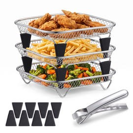 Homikit Air Fryer Rack, 3Pcs Stainless Steel Air Fryer Accessories, Square