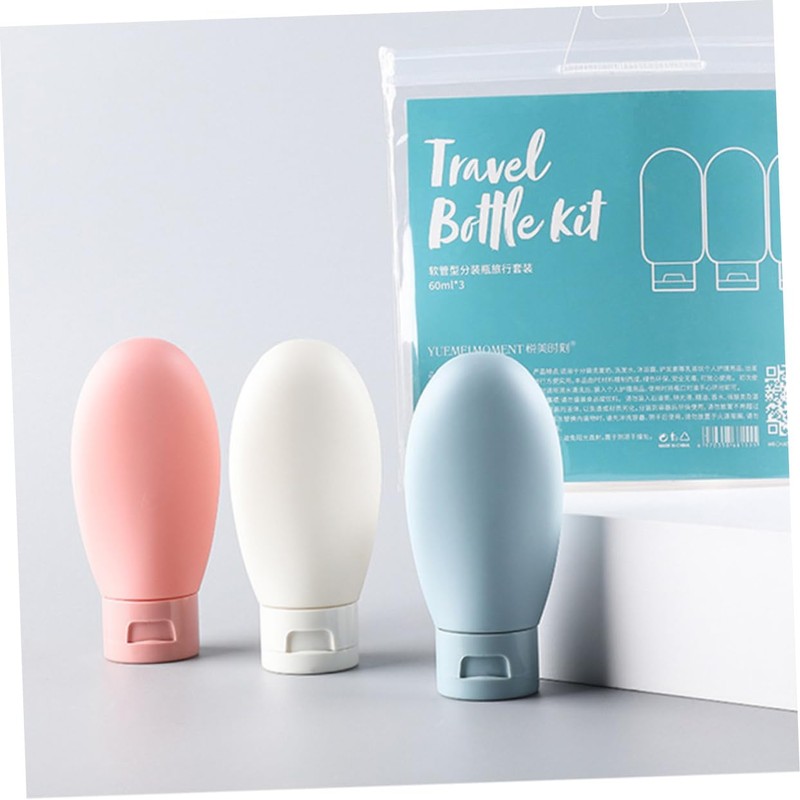 FOMIYES 3 Pack Portable Lotion Bottle Set Shampoo Conditioner Travel