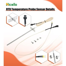 RTD Temperature Probe for Z Grills ZG-RTD-2 (700C/700D/700E/7002B/7002E)