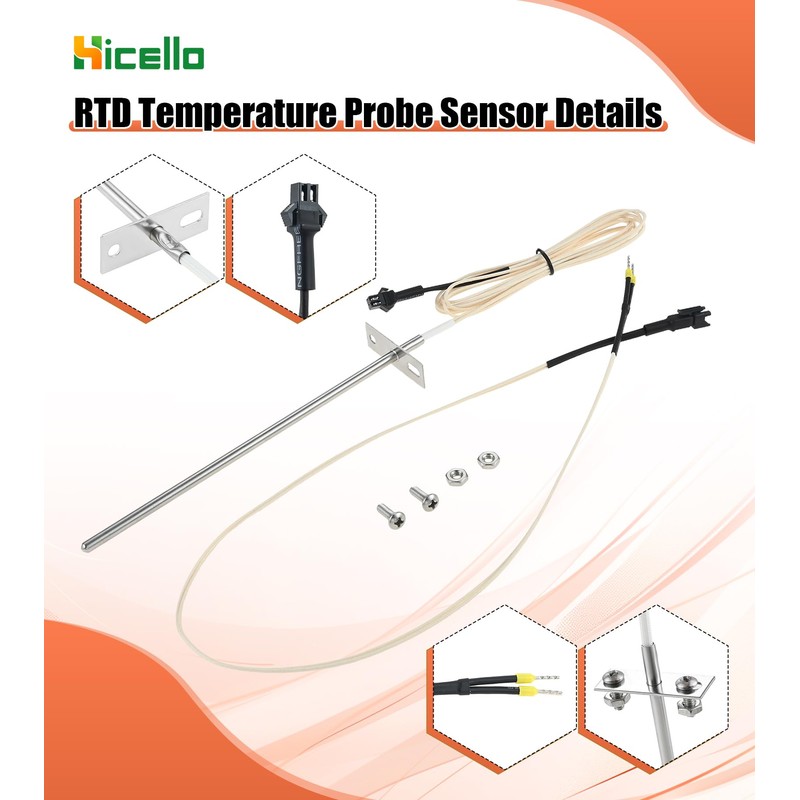 RTD Temperature Probe for Z Grills ZG-RTD-2 (700C/700D/700E/7002B/7002E)