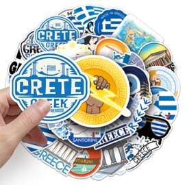 Greece Stickers 50 Pack Laptop Stickers,Vinyl Waterproof Stickers for Water Bottles Skateboard Scrapbook Bike Computer,Phone,-Graffiti Stickers Pack for Teens Girls Kids Adults(Greece)