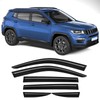 Rain Guards Compatible with Jeep Compass 2017-2026 Black 6 PCS
