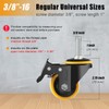 JULANG 3/8 Caster Wheels Threaded Stem 2 inch, Stem Mount