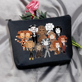 MEIKIUP Cat Makeup Zipper Pouch Bag Musical Theatre Cosmetic Bag Musical Theatre Fans Gift for Women (Cats bag)