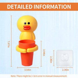 SooGree Kids Toothbrushes Holder Animal Tooth Cup Holder Wall Mounted Sucker Toothpaste Storage Set Cute Household Toothpaste Rack Mouthwash Cup Rack for Children,No Punching Shelf Bracket with Cup