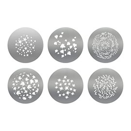 Soonpho 6pcs Round GOBO Kit,66mm Metal Plate with Different Patterns Works with Godox SA/VSA Spotlight Attachment and Soonpho OT1 Pro II III Optical Snoot to Create Different Lighting Effects